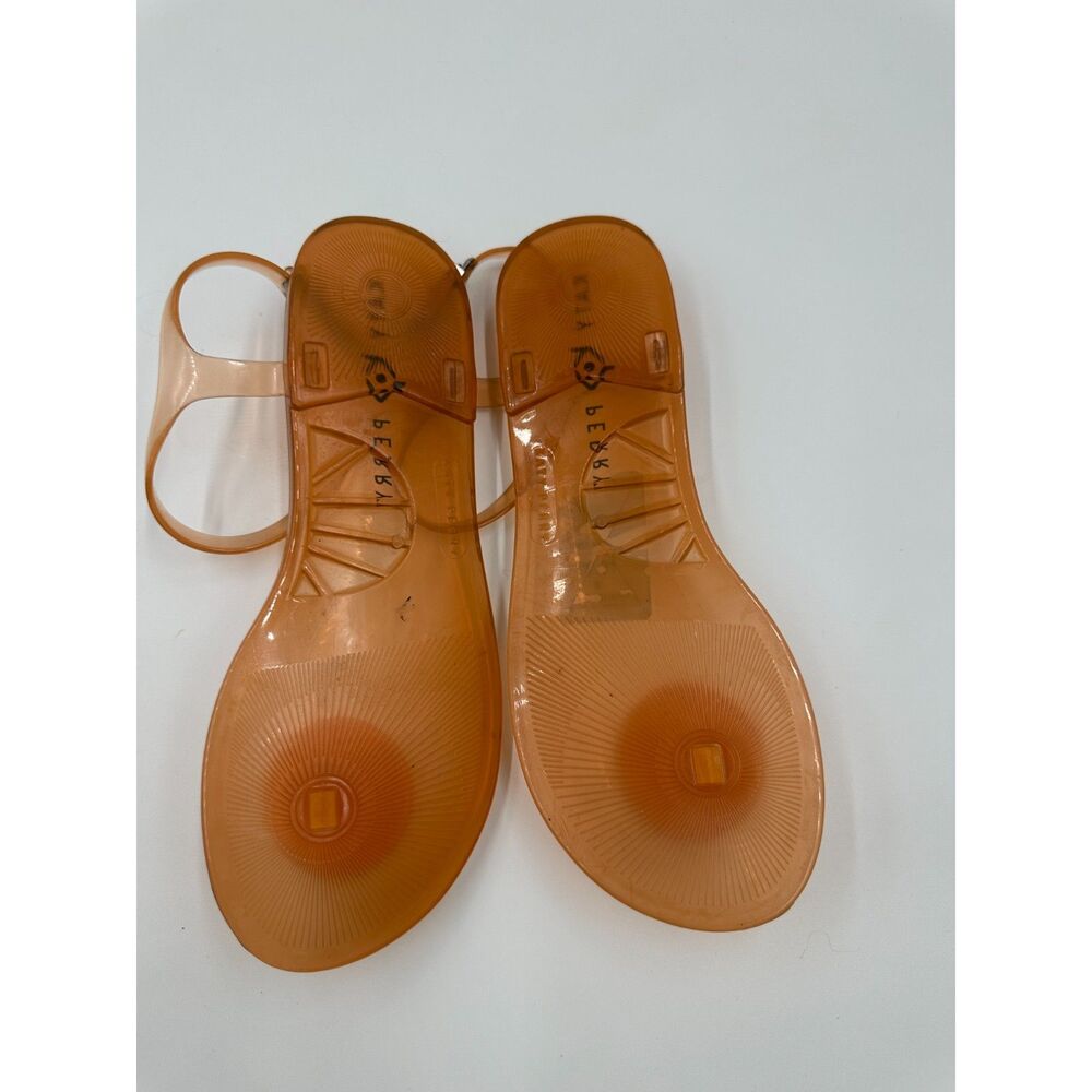 Katy Perry ORANGE Jelly Sandals Sz 8 May Be Scented Sandals w/ Straps EUC/ NWOT - Picture 9 of 9